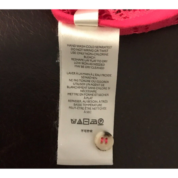 Anthropologie Maeve Slim Pink/Rose Lace Buttondown Blouse - Size 10 - Picture 10 of 11